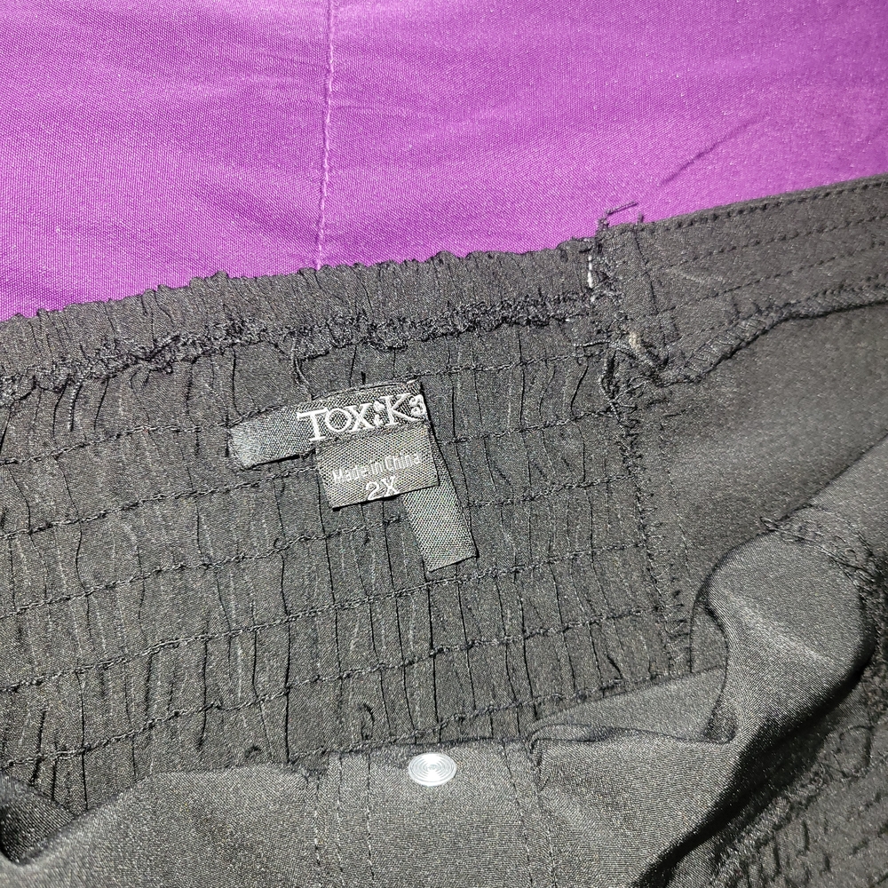 Toxik3 Black Smocked Strapless Jumper 2XL